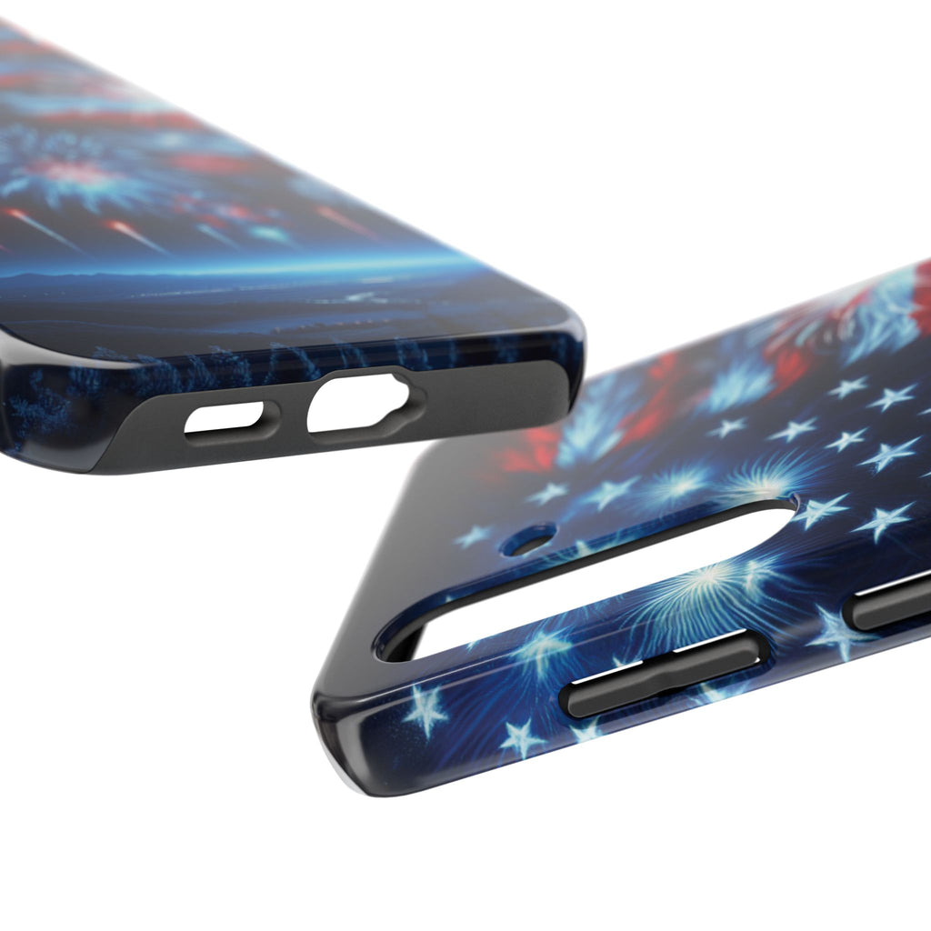 Patriotic Fireworks Phone Case, Independence Day, USA Pride, Tough Phone Cover, July 4th, Gift for Veterans