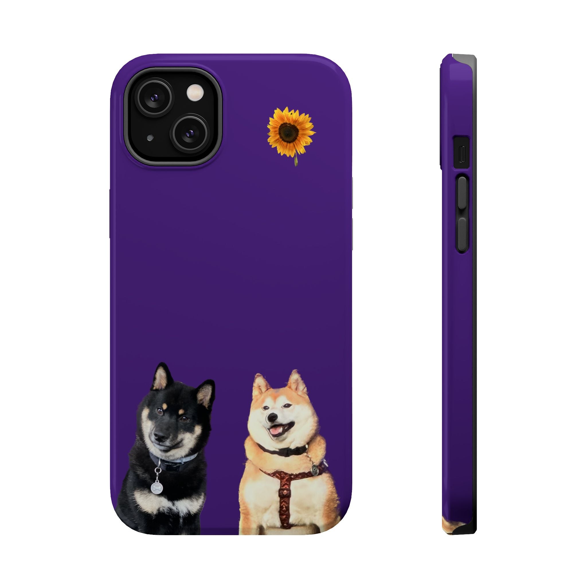 Shiba pair purple sunflower MagSafe Tough Cases