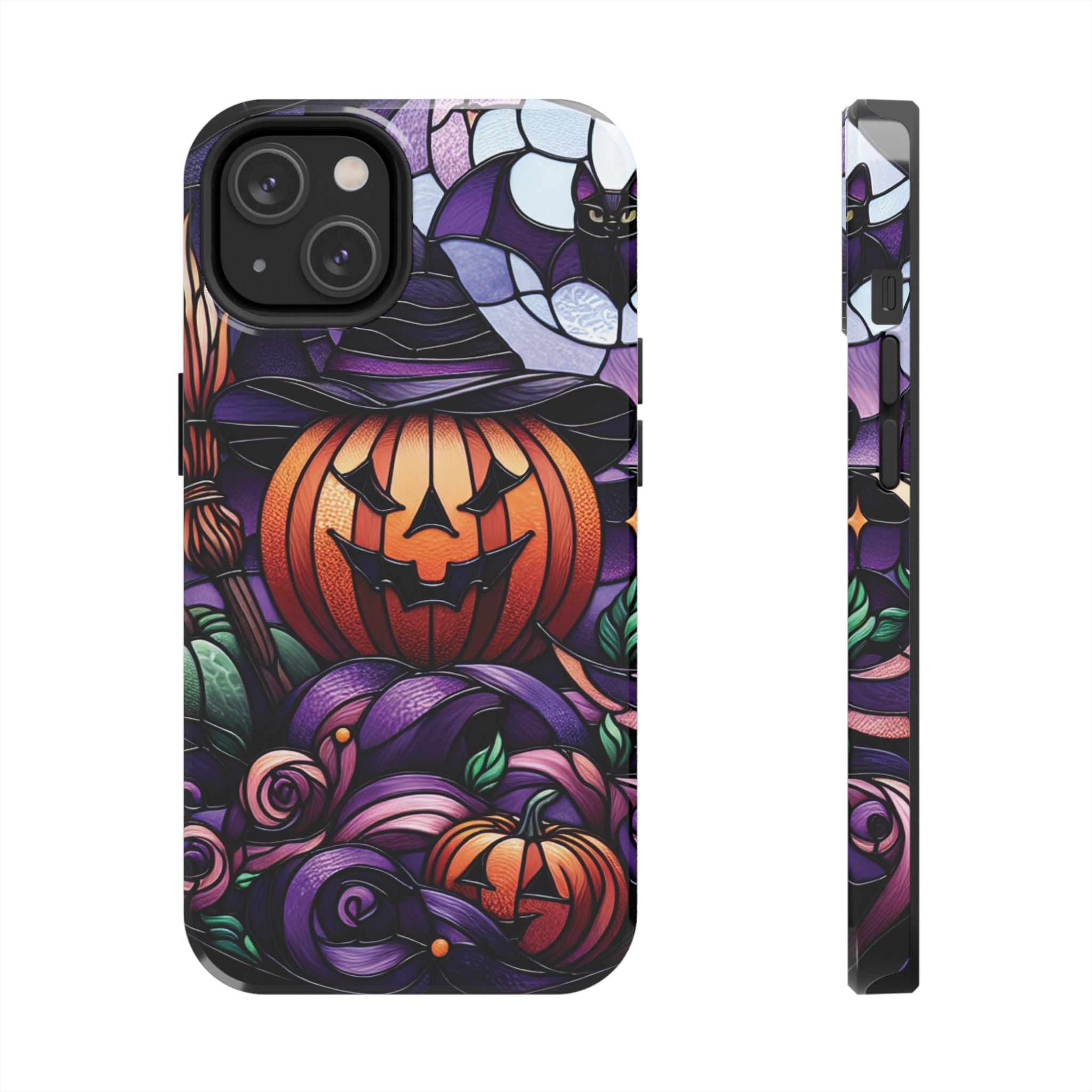 Halloween Jack-O'-Lantern Tough Phone Case — Spooky Pumpkin Witch Hat Design