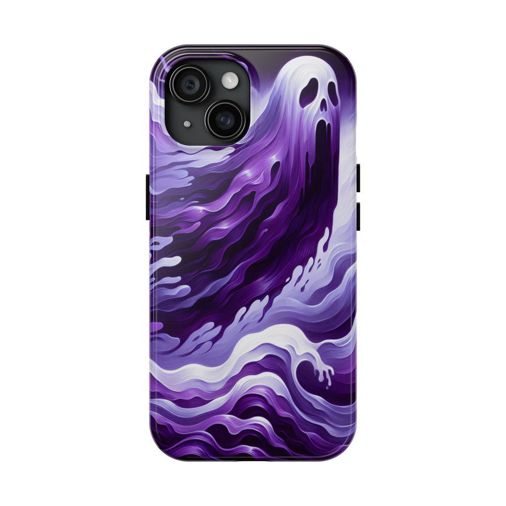 Purple wavey ghosts! - Tough Phone Cases