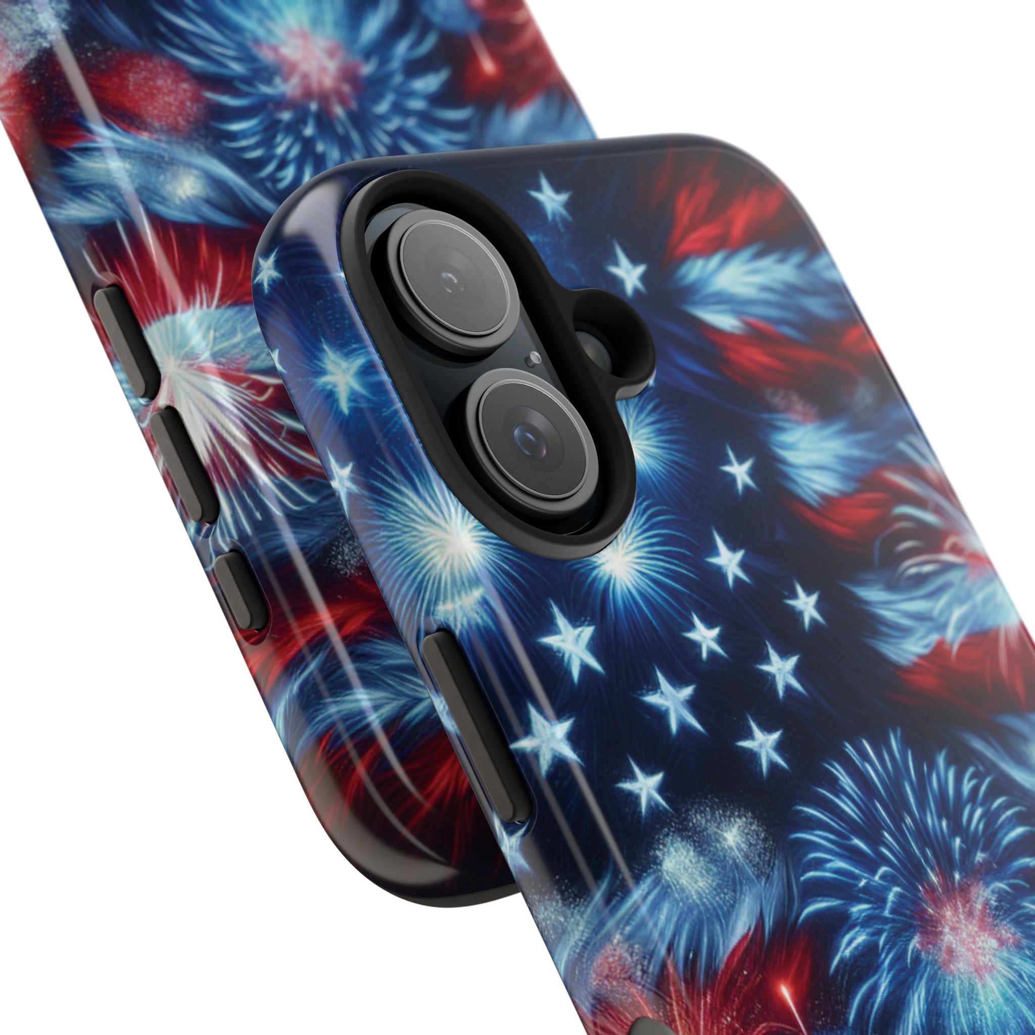 Patriotic Fireworks Phone Case, Independence Day, USA Pride, Tough Phone Cover, July 4th, Gift for Veterans