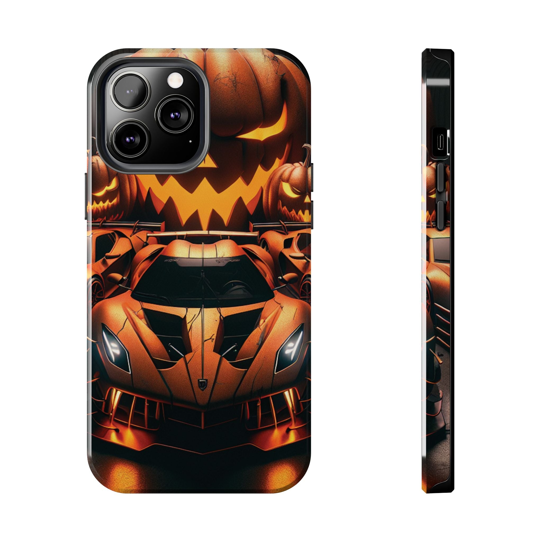 Halloween Supercar Tough Phone Case — Pumpkin Jack-O'-Lantern Design
