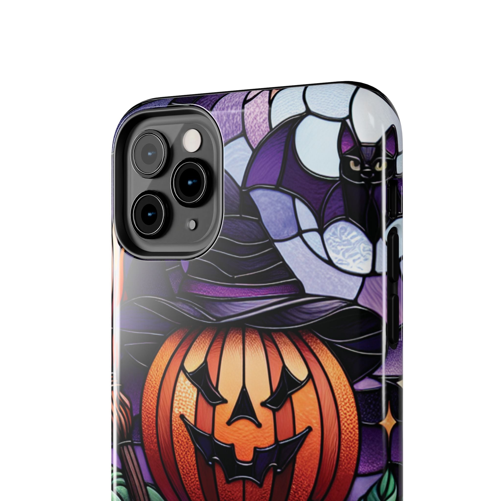 Halloween Jack-O'-Lantern Tough Phone Case — Spooky Pumpkin Witch Hat Design