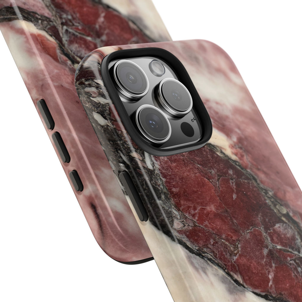 Red Marble Tough Phone Case — Protective Designer Phone Cover