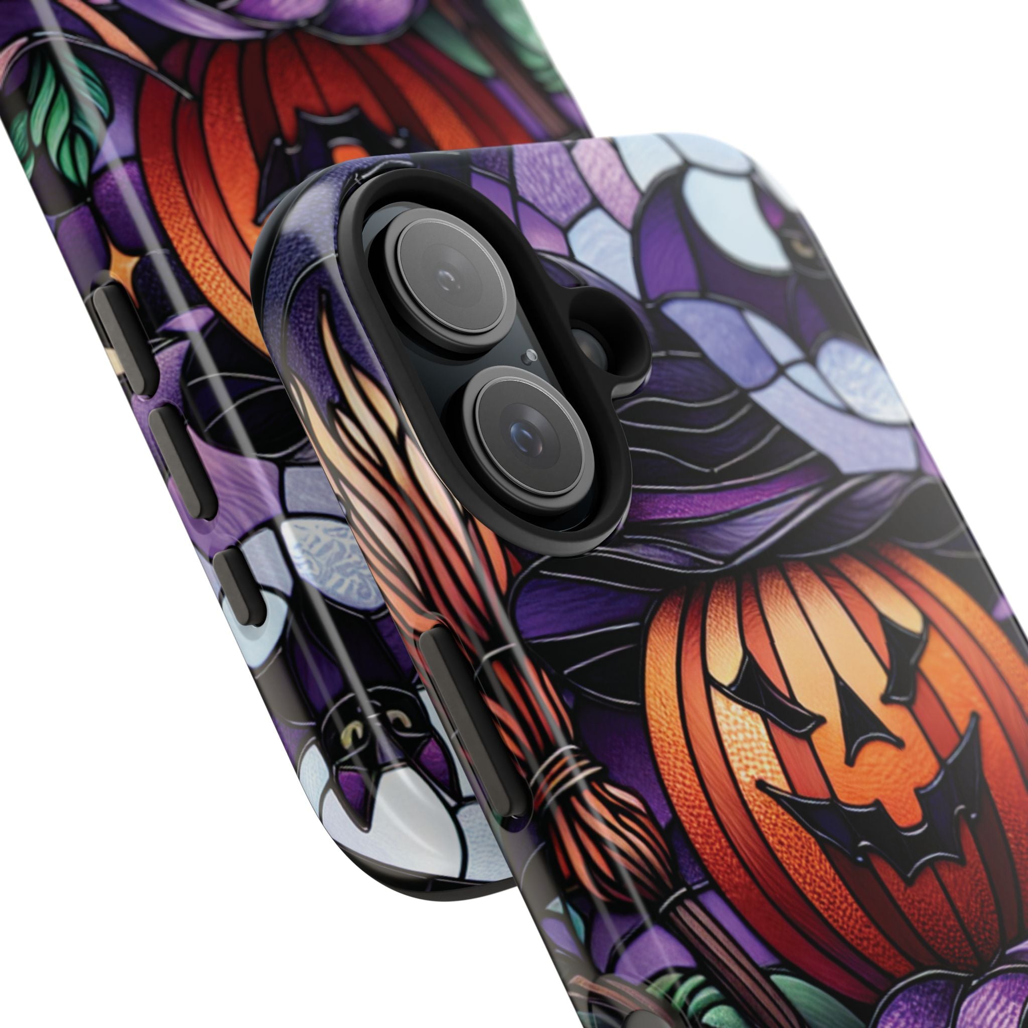 Halloween Jack-O'-Lantern Tough Phone Case — Spooky Pumpkin Witch Hat Design