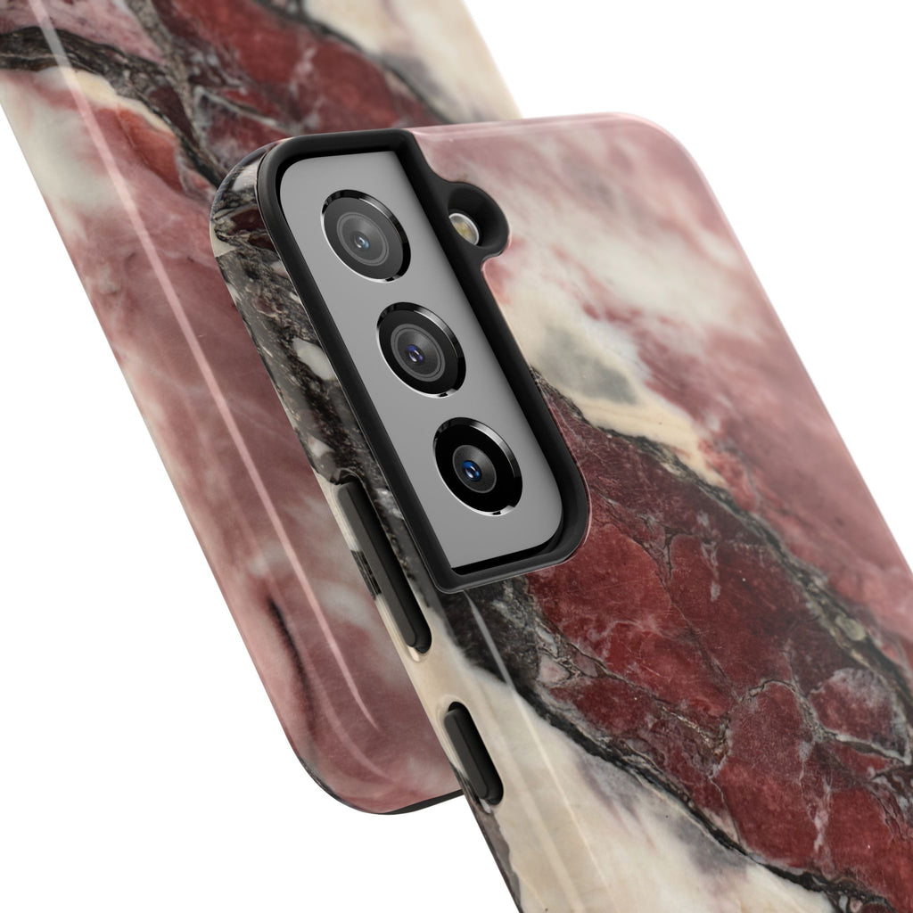 Red Marble Tough Phone Case — Protective Designer Phone Cover