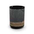 Raining in Spring - Black Mug, 15oz