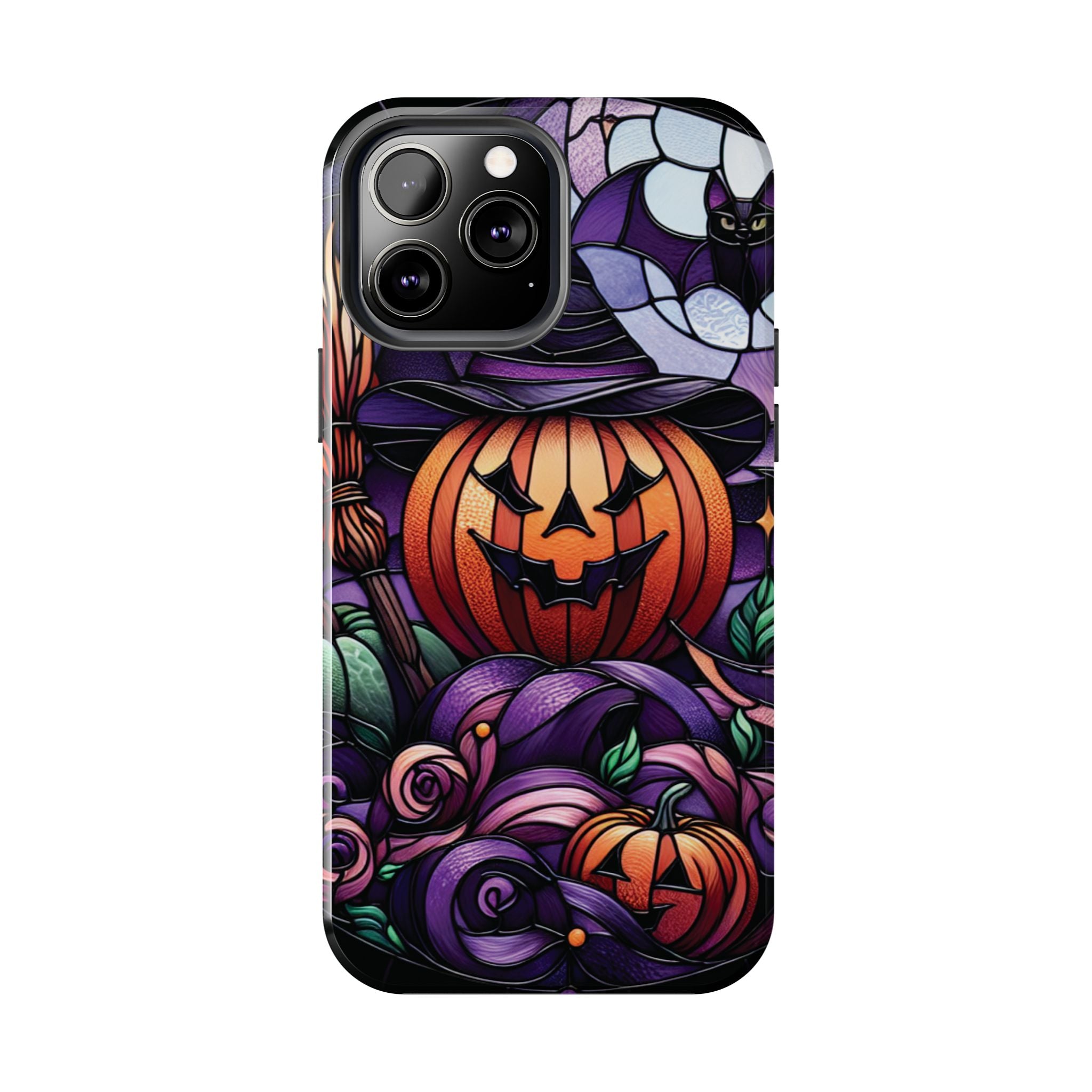Halloween Jack-O'-Lantern Tough Phone Case — Spooky Pumpkin Witch Hat Design