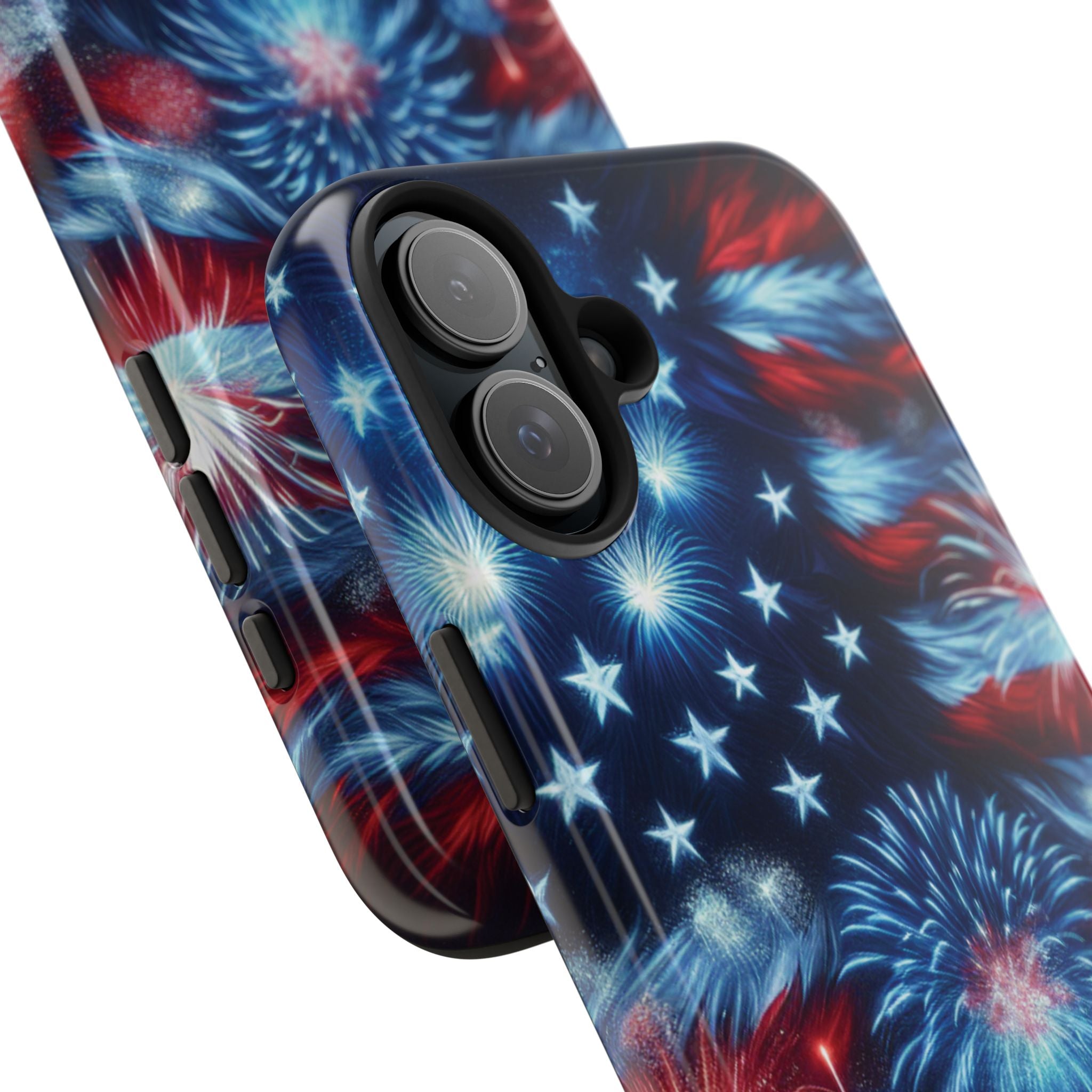 Patriotic Fireworks Phone Case, Independence Day, USA Pride, Tough Phone Cover, July 4th, Gift for Veterans