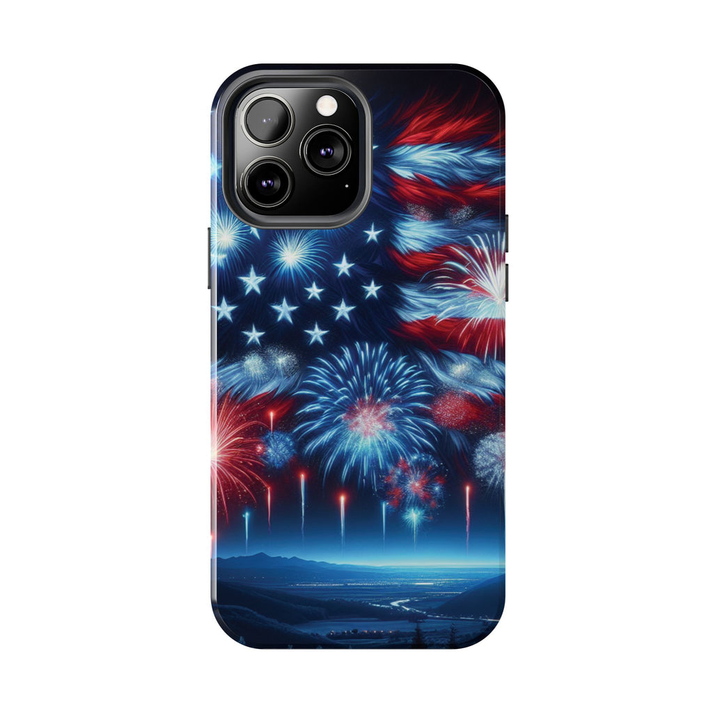 Patriotic Fireworks Phone Case, Independence Day, USA Pride, Tough Phone Cover, July 4th, Gift for Veterans