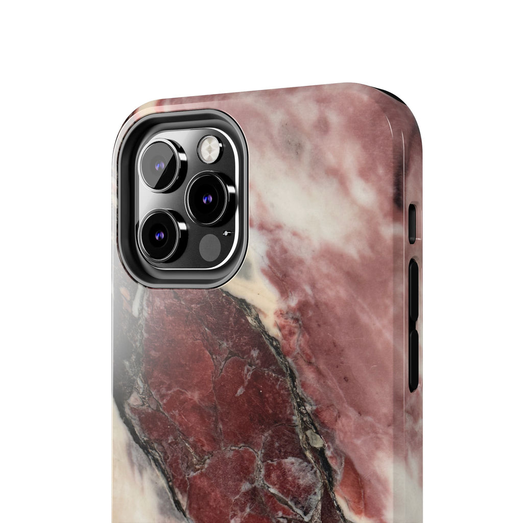 Red Marble Tough Phone Case — Protective Designer Phone Cover