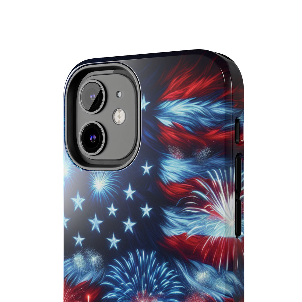 Patriotic Fireworks Phone Case, Independence Day, USA Pride, Tough Phone Cover, July 4th, Gift for Veterans