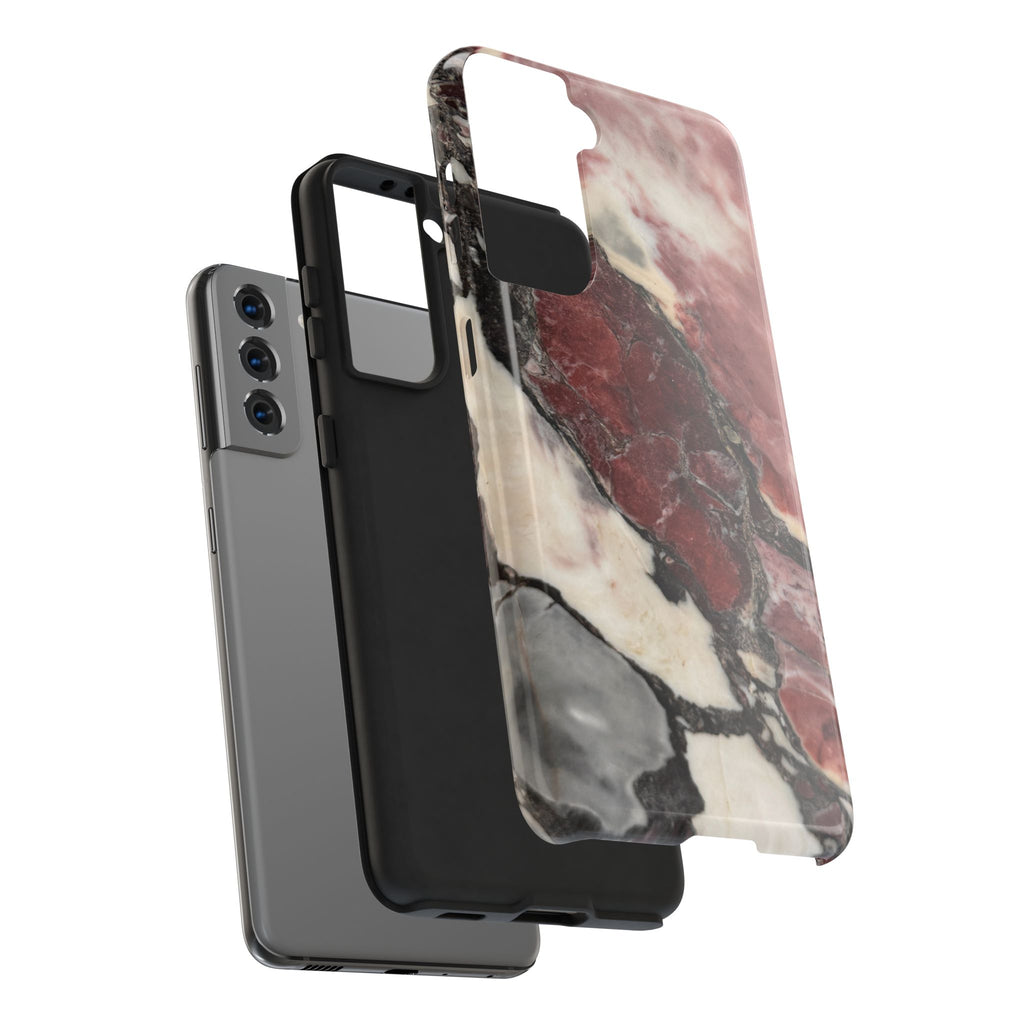 Red Marble Tough Phone Case — Protective Designer Phone Cover