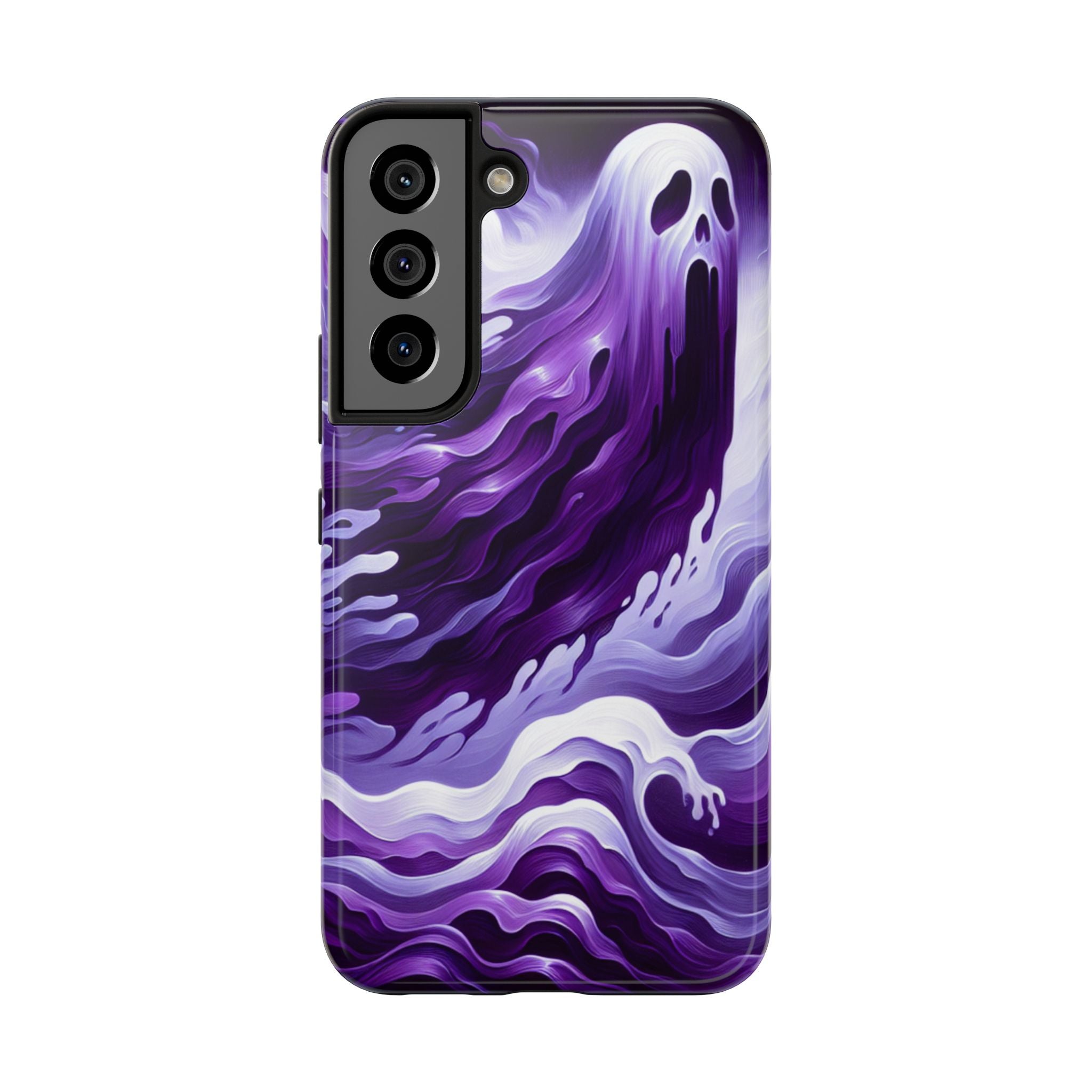 Purple wavey ghosts! - Tough Phone Cases