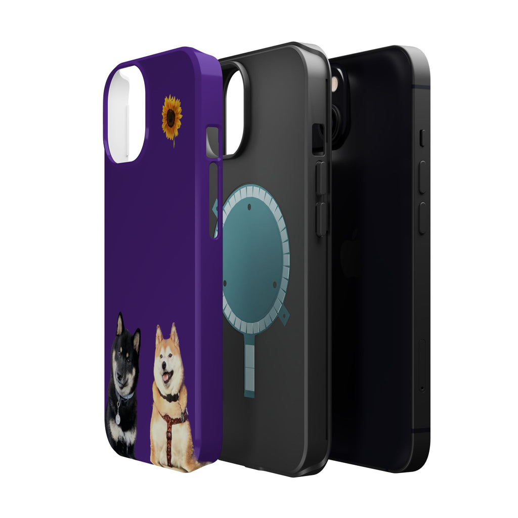 Shiba pair purple sunflower MagSafe Tough Cases