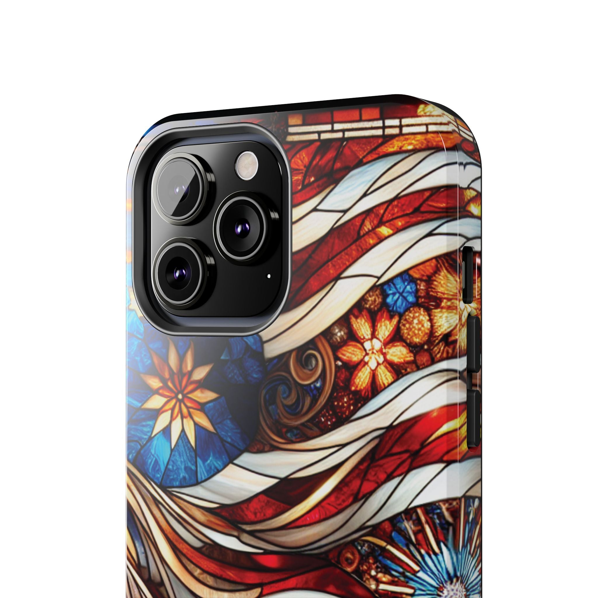 American by Nature Colorful Stained Glass Tough Phone Cases | Unique iPhone Covers, Protective Cases, Vibrant Designs, Gifts for Him/Her