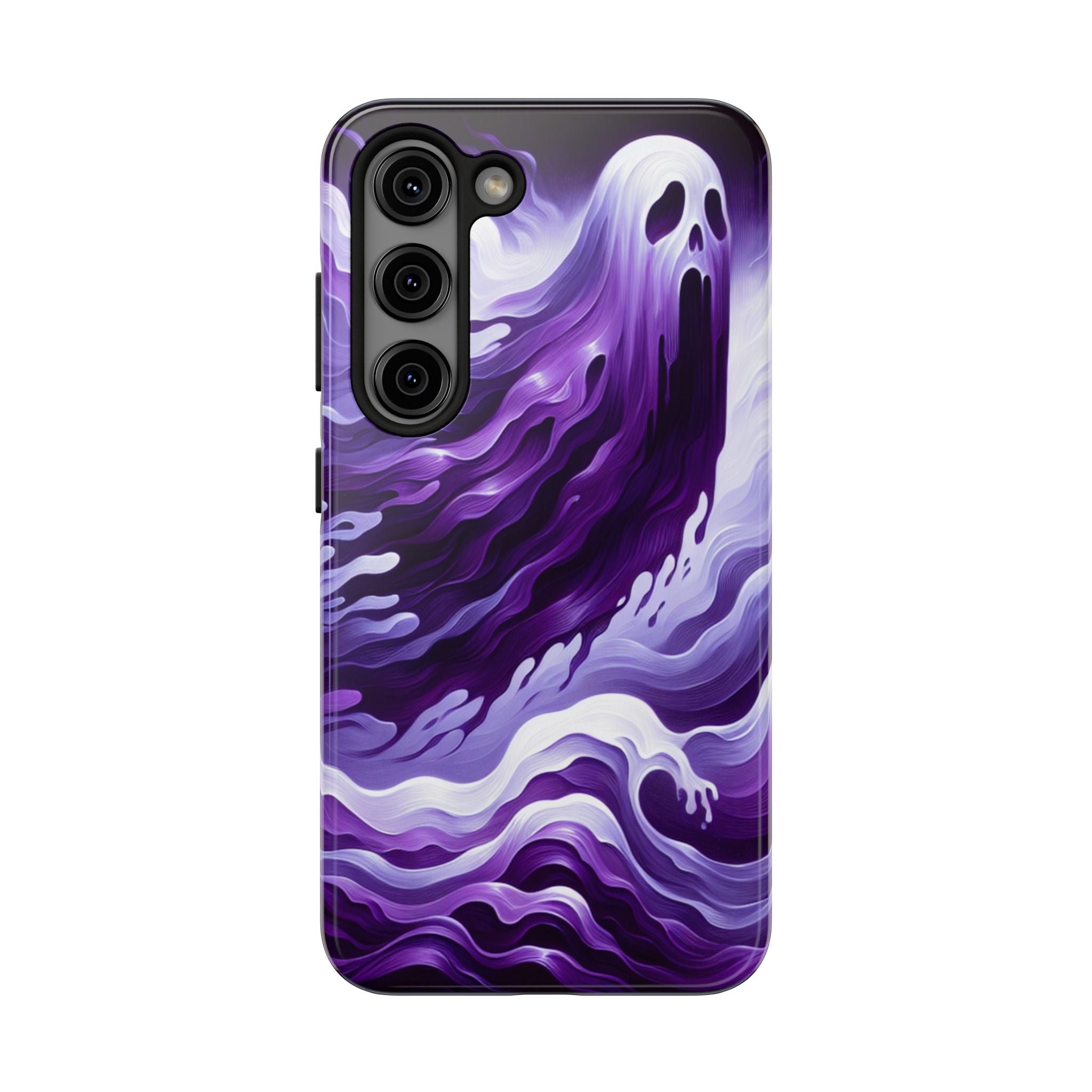Purple wavey ghosts! - Tough Phone Cases