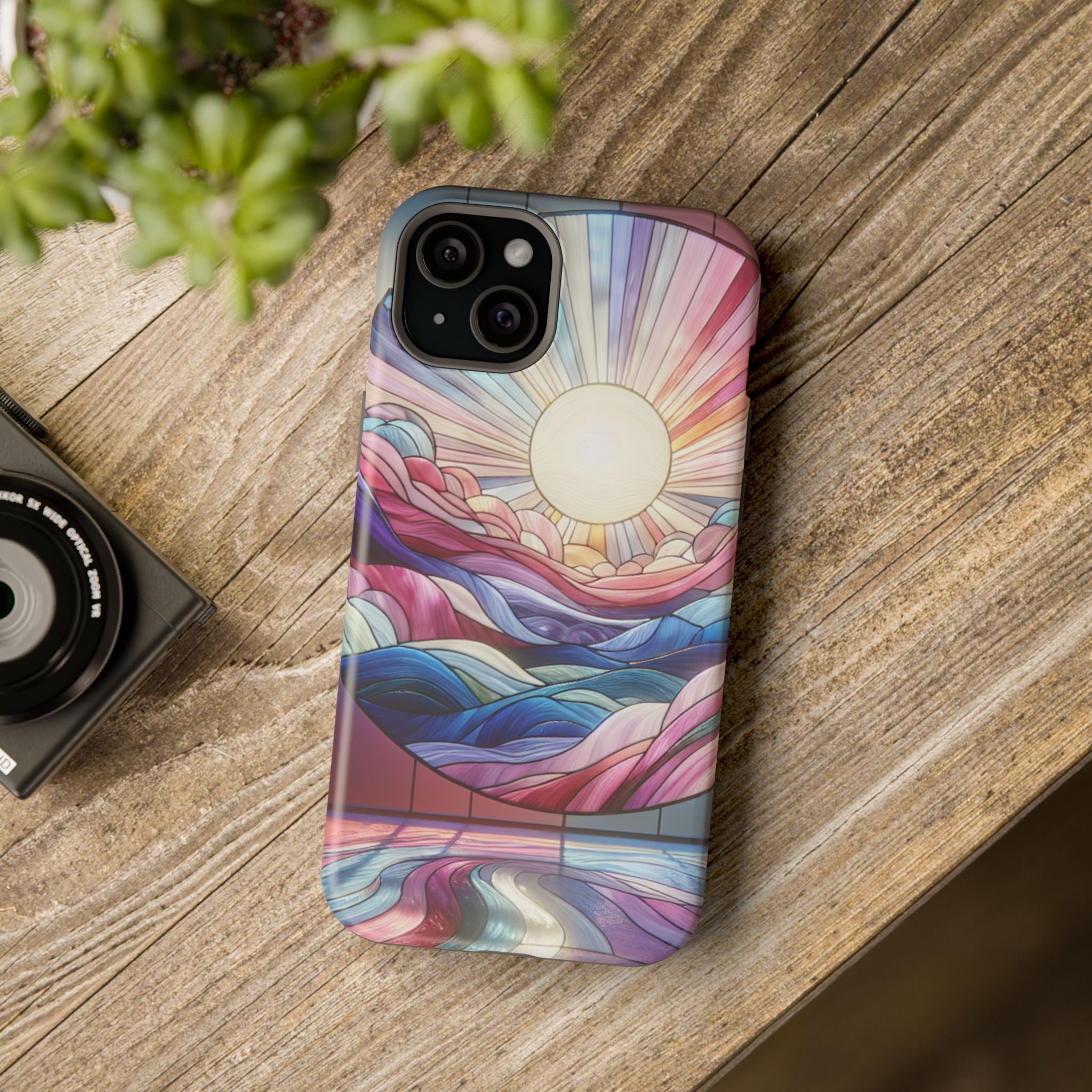 Magnet Tough Cases - Sunrise Stained Glass Design