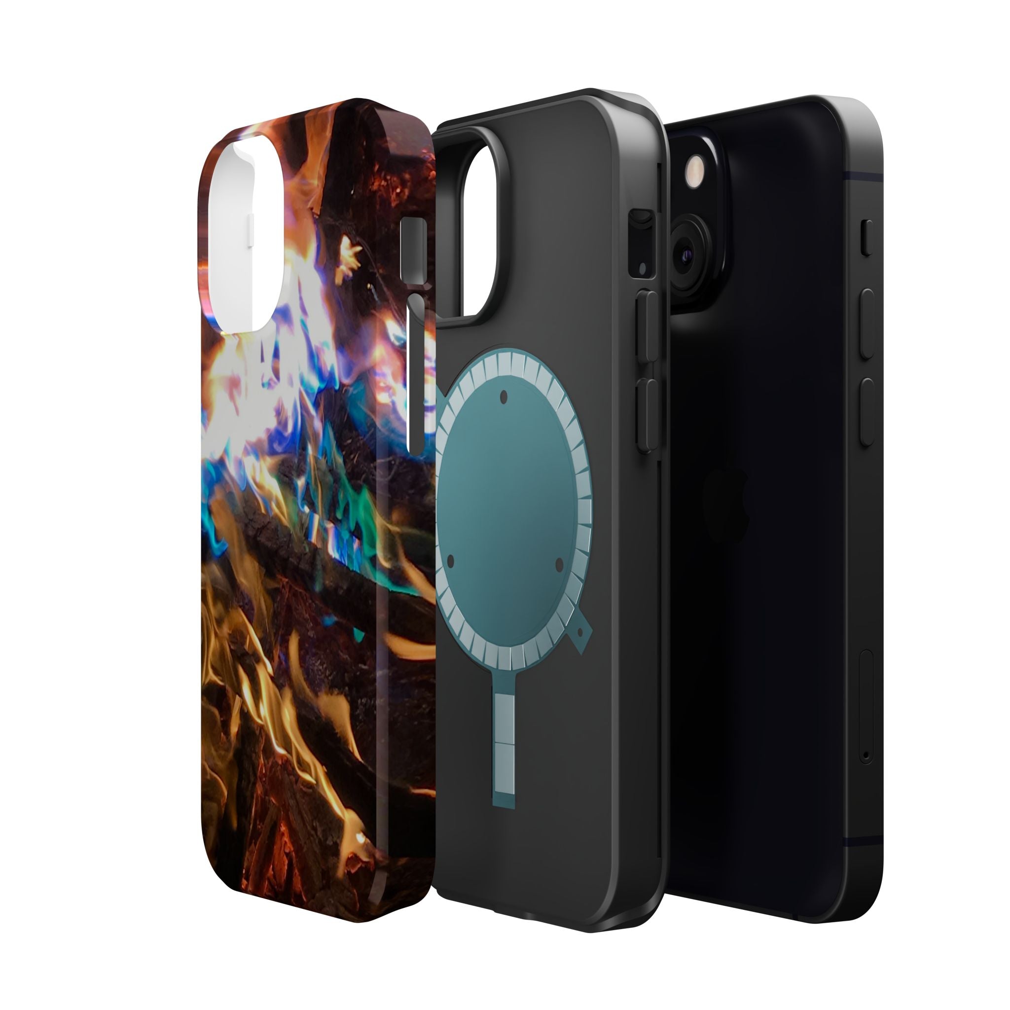 Aurora Flame Phone Case - Magnetic Impact-Resistant iPhone Cover