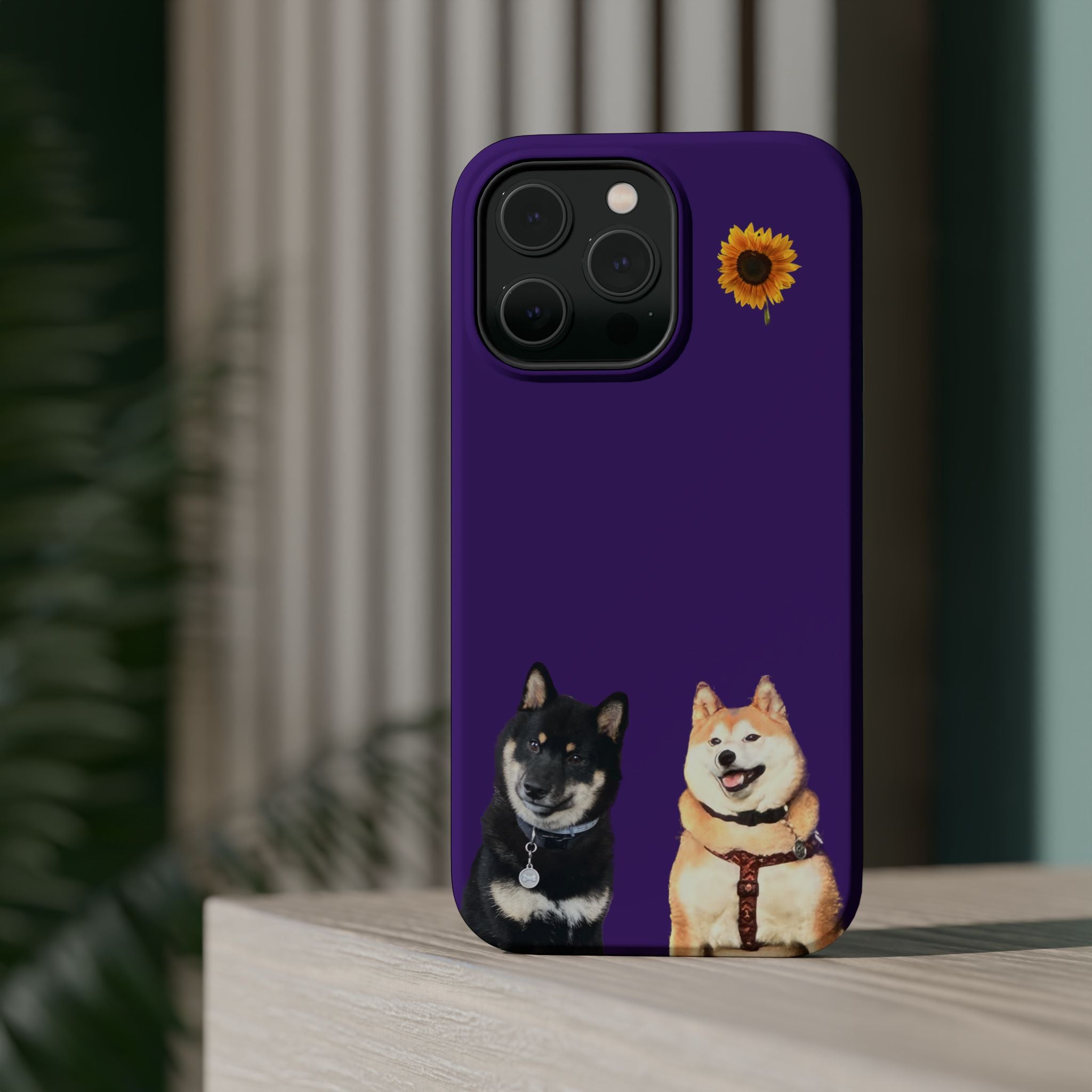 Shiba pair purple sunflower MagSafe Tough Cases