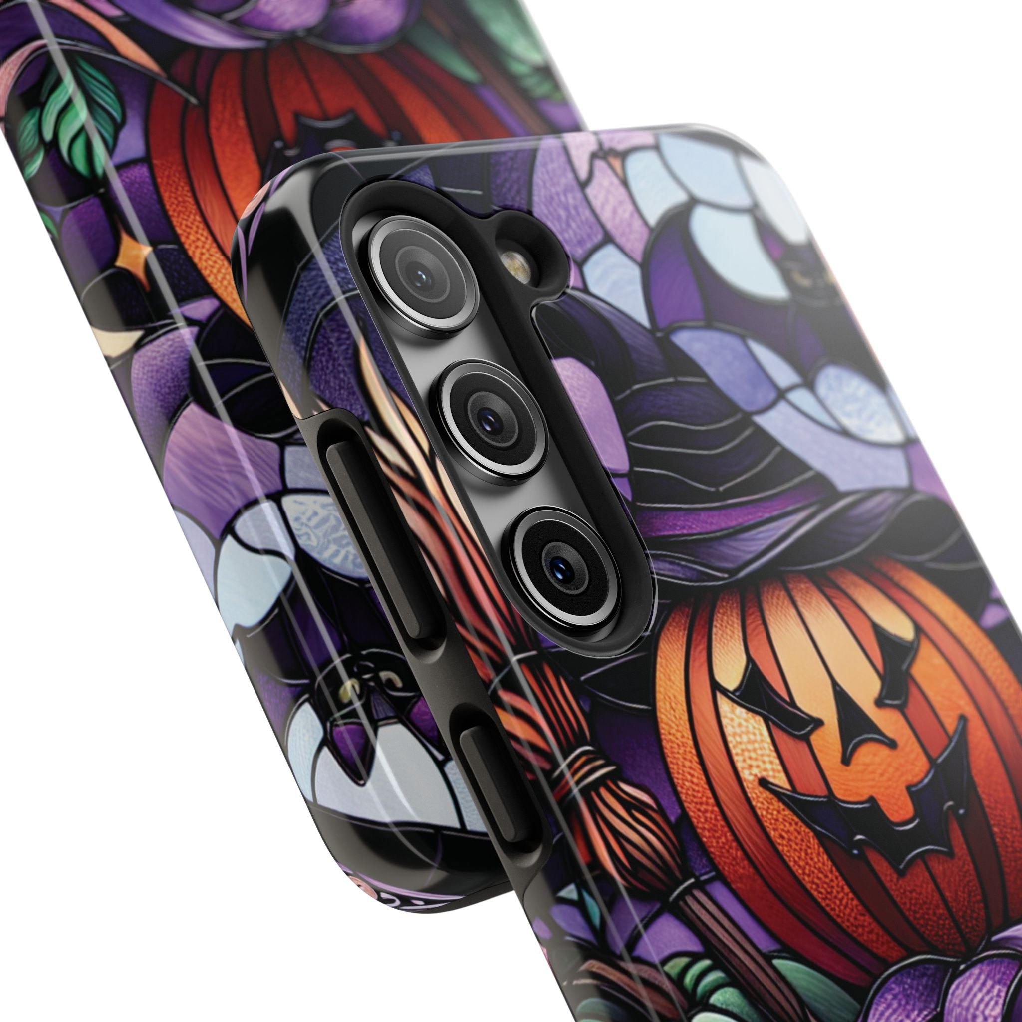Halloween Jack-O'-Lantern Tough Phone Case — Spooky Pumpkin Witch Hat Design