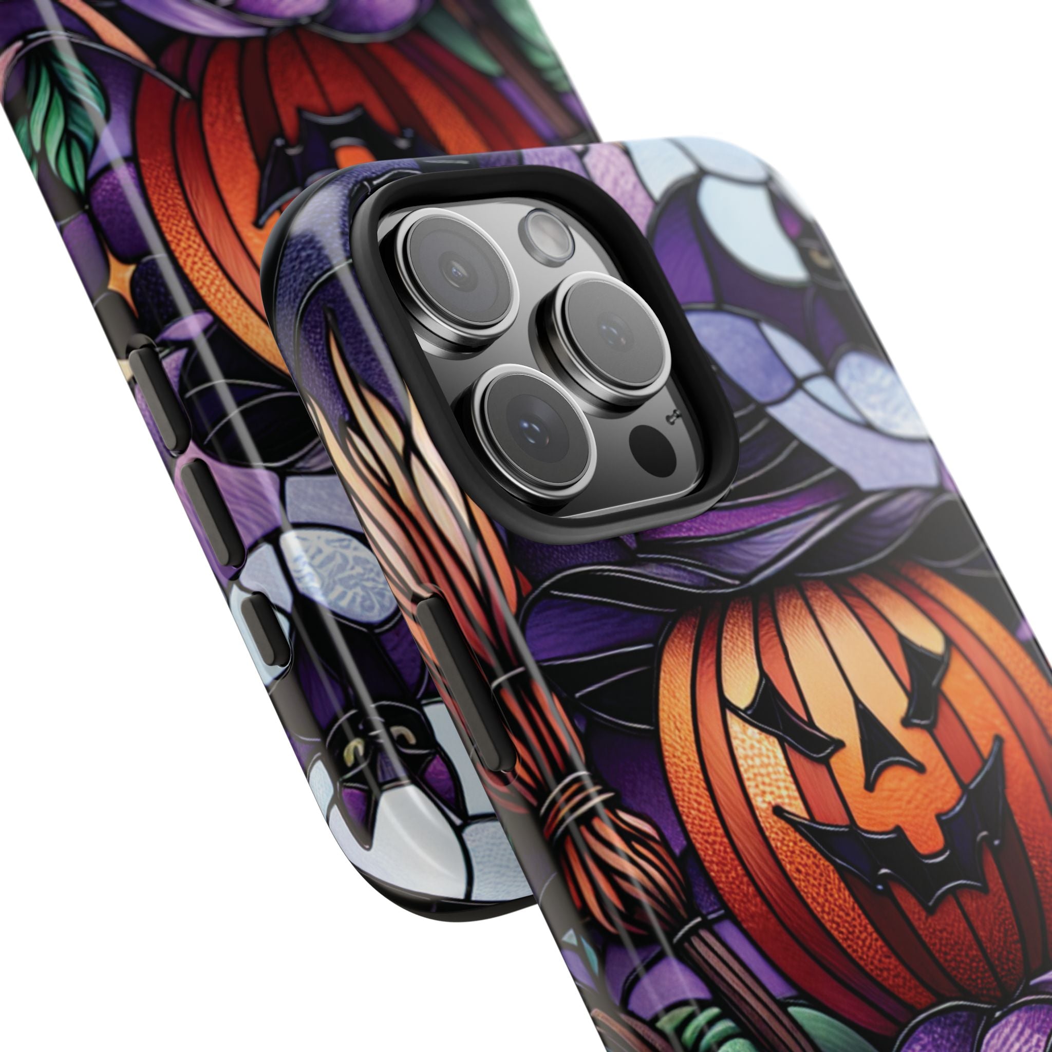Halloween Jack-O'-Lantern Tough Phone Case — Spooky Pumpkin Witch Hat Design