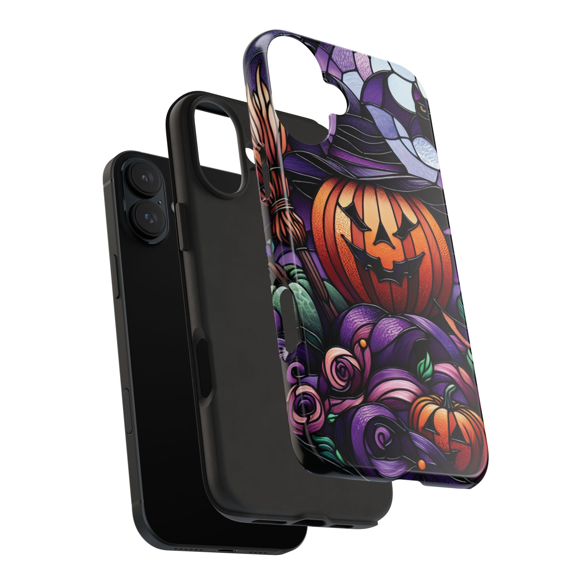 Halloween Jack-O'-Lantern Tough Phone Case — Spooky Pumpkin Witch Hat Design