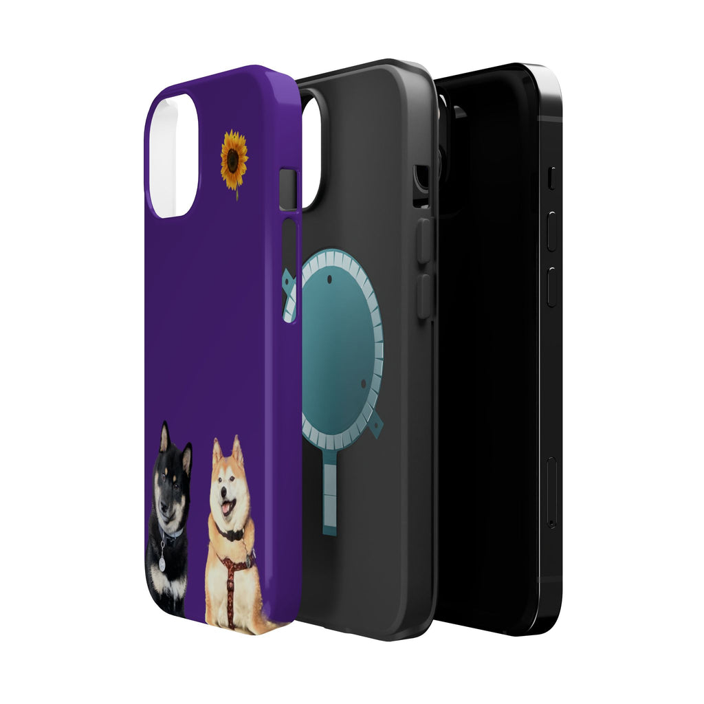 Shiba pair purple sunflower MagSafe Tough Cases