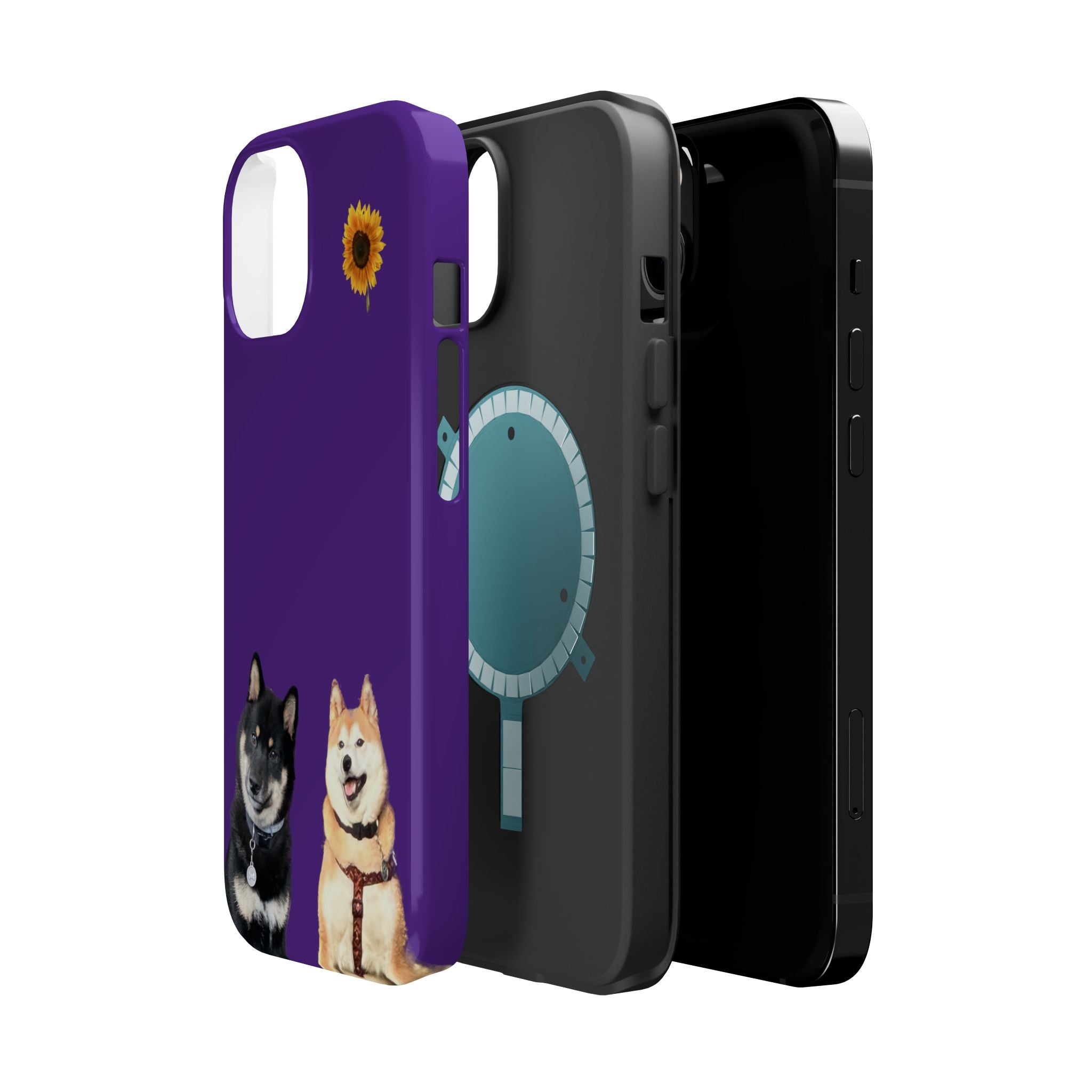 Shiba pair purple sunflower MagSafe Tough Cases