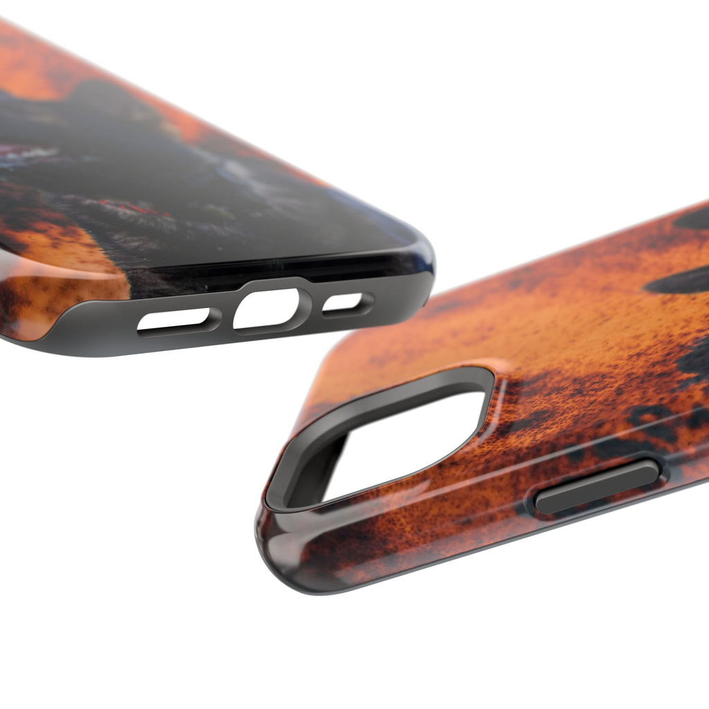German Shepherd Phone Case — Flame Background Magnetic Impact-Resistant