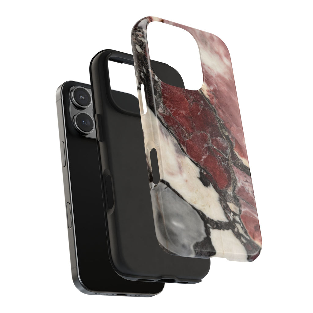 Red Marble Tough Phone Case — Protective Designer Phone Cover